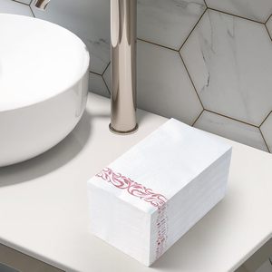 Ecologische wegwerp papieren servetten & -doekjes van 1-laags onbewerkte houtpulp, absorberend, in zakverpakking voor bruiloften en verjaardagen - Product Image 3