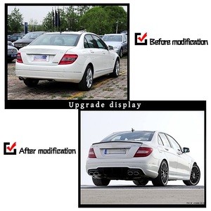 Kit Paraurti Anteriore e Posteriore W204 Look Aggressivo Stile C63 Kit Carrozzeria Completo per Mercedes Benz W204 2008-2010 Stile AMG - Product Image 6