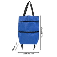 Chariot d'épicerie portatif de ménage chariot à provisions sac chariot à roues pliable de supermarché chariot de sac à provisions