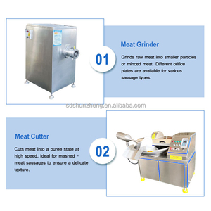 Maisheng công nghiệp tùy chỉnh bán tự động xúc xích dòng Thành phần thép không gỉ 1000 Công suất kg/giờ điện năng - Product Image 3