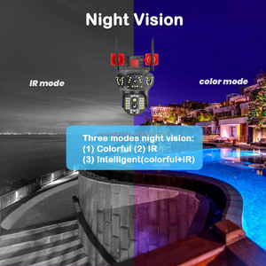 2024新款防水三视频4k无线4G LTE闭路电视PTZ户外摄像机V380专业双镜头4G sim卡安全摄像机 - Product Image 6