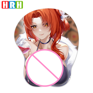 Almohadillas para ratón con estampado <span class=keywords><strong>3D</strong></span>, estilo Sexy, venta al por mayor, de silicona, <span class=keywords><strong>Anime</strong></span>, soporte para muñeca - Product Image 4