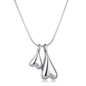 Dylam Minimalist Handmade Gold Plated Necklace Love Jewelry <b>Choker</b> 925 <b>Silver</b> Blank Heart Necklace for Girlfriend - Product Image 1