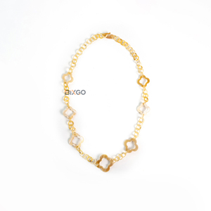 สร้อยคอโซ่ลายดอกไม้ทำจากเขาควาย ทนทาน ผลิตจากเขาควายธรรมชาติ ผู้ผลิตเครื่องประดับจำหน่ายโดยตรง คุณภาพสูง - Product Image 2