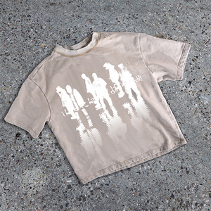 TKAN 127 Unisex Oversized Boxy Tshirt High Quality 100% Cotton <b>Heavyweight</b> Terry Acid Wash Custom Logo Printed Formal <b>T</b>-<b>Shirt</b> - Product Image 1
