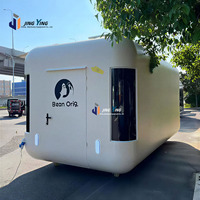 Remorque alimentaire mobile à grande fenêtre, chariot de restauration de rue durable pour marché nocturne, foire et service alimentaire extérieur