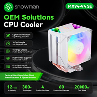 SNOWMAN Penawaran Spesial Pendingin CPU Udara dengan 4 Heat Pipes TDP 150W PWM 4pin Radiator Udara Kompatibel dengan AMD Intel LGA 1700/1851