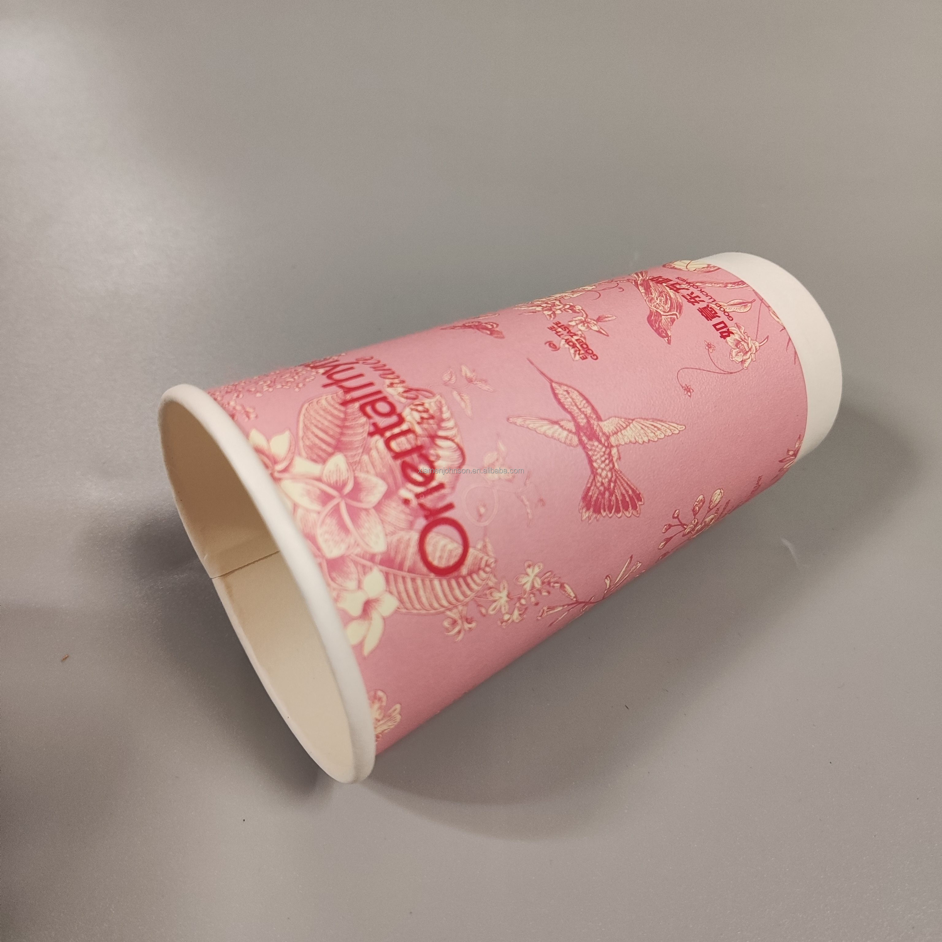 Custom Disposable Double-Layer Waterproof Coated Paper Cowhide Cup Single Shape Anti-Hot Take-Away Packaging for Milk Tea