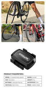 เซ็นเซอร์วัดความเร็วและรอบขาแบบสองระดับ CYCLAMI C1 รองรับ ANT+ และ BLE สำหรับอุปกรณ์เสริมจักรยาน - Product Image 6