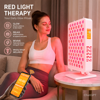 IDEATHERAPY 8/9 Waves, appareil de luminothérapie LED à usage domestique, Bluetooth et application, luminothérapie infrarouge, panneau de luminothérapie rouge