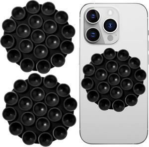 Support de téléphone portable en silicone à 19 ventouses, adhésif double face de forme ronde, vente en gros d'usine pour cadeaux promotionnels d'affaires - Product Image 1