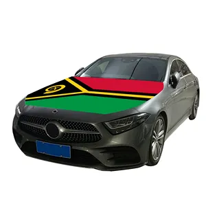 Ekonomik ulusal araba kaput kapağı bayrak Vanuatu araba motor kapağı bayrak fabrika doğrudan satış Polyester kumaş