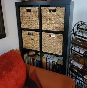 Paniers cubes en osier pliables, tressés à la main en jacinthe d'eau, organisateurs de linge, paniers de rangement en jacinthe d'eau tressée - Product Image 4