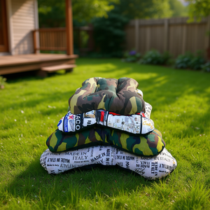 Coussin pour chien Yommy Camouflage Fabriqué en Italie 50x70cm 60x60cm 80x80cm 100x100cm - Product Image 1