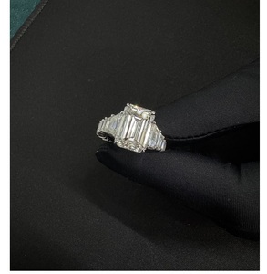 Anillo de Diamantes de Platino PT950 Moderno, Piedra Cultivada en Laboratorio, Joyería de Lujo Unisex para Uso Diario - Product Image 3