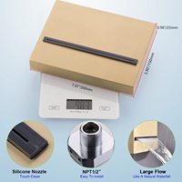 Système de jets de douche thermostatiques en laiton brossé doré non revêtu, système de douche pluie