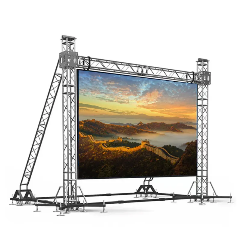 Die-cast Aluminum Mobile Led Display Indoor Hd Full-color Rental Screen Wedding Stage Background Performance Electronic Screen
