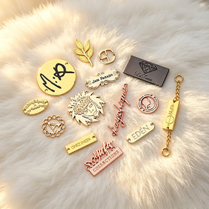Custom Garment Accessories Metal Clothing Labels Brand Logo Gold Embossed Metal <b>Tag</b> Plate Metal Shoe Label Metal <b>Bag</b> Decoration - Product Image 4