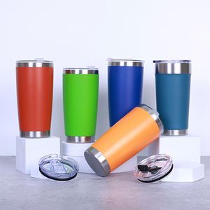 Customized Logo Design Termos Stainless Steel Double Tumblers 20oz 20 oz Insulated Thermal Cup Powder Coated <b>Coffee</b> Travel Mug - Product Image 1