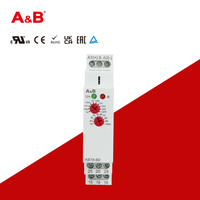 A&B ABTB-B2 AC/DC12V-240V Relay Miniatur 16A 1NO1NC 24VDC Coil 0.1s-10 hari Waktu Tunda Perlindungan Saklar Tertutup Pengatur Waktu Tunda