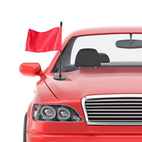 Drapeau magnétique de haute qualité pour événements en plein air, support de mât de drapeau robuste avec impression numérique, style fanion pour capot de voiture