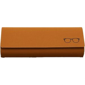Estuche de Gafas de Piel Sintética con Rayas Horizontales, Portátil, Rígido, de Lujo, de Alta Gama, con Logotipo Personalizado, para Hombre y Mujer - Product Image 1