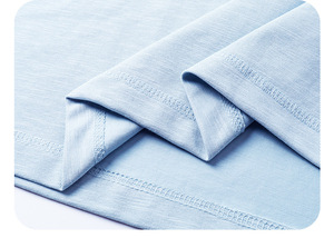 Camiseta Personalizada de Bambú y Algodón con Sensación de Frescura, Antibacteriana, que Absorbe la Humedad, Transpirable, 230g, Color Sólido - Product Image 5