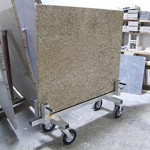 Hualong makineleri 4-Wheel granit mermer taş döşeme hareketli Dolly arabası alüminyum tezgah 4 tekerlekler ile sepeti yükleyin - Product Image 2