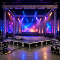 Structure d'éclairage portable en contreplaqué d'aluminium, table de DJ modulaire, design pliable, installation rapide, capacité de charge de 1000 kg pour
