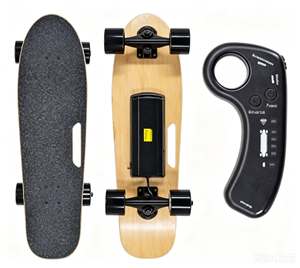 Patineta Eléctrica Portátil, Tabla de Skateboard de Cuatro Ruedas, Alta Velocidad, Plataforma de Madera de Arce, Control Remoto Inalámbrico para Adultos - Product Image 1