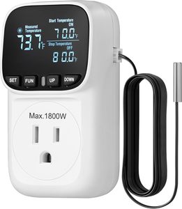 المشروب المنزلي درجة الحرارة الرقمية 15A/W مقبس ترموستات بشاشة VA وحدة تحكم التدفئة والتبريد للمنزل - Product Image 1