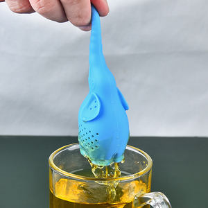 OEM ODM vendita calda nuovo Design riutilizzabile carino a forma di elefante filtro per tè in foglie sciolte per tempi di tè più divertenti infusore per tè in Silicone - Product Image 5