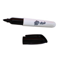 Marqueur permanent noir en plastique pour le mini-golf, pour enfants, école, bureau, avec trou de suspension, pointe fine Sharpie pour plastique, métal