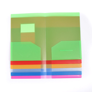 Archivadores y carpetas de oficina, 6 colores, tamaño A4, carpeta de 2 bolsillos con ranura para tarjetas, para oficiales financieros, profesores y estudiantes - Product Image 1