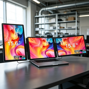 Extenseur d'écran pour ordinateur portable Fopo New Model 15,6 pouces, triple moniteur pour ordinateur portable de 12 à 18 pouces, FHD 1080p pour le commerce - Product Image 1