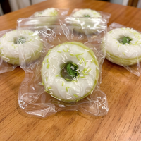 Donut Matcha Squishy en TPR souple, anti-stress, jouet sensoriel en forme de dessert mignon, pour la décompression et le soulagement de l'anxiété, pour adolescents et adultes