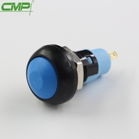 Interrupteur à bouton-poussoir en plastique vert 10mm avec petit trou de montage