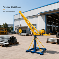 Grue électrique légère ALLMAN 500 kg 220V 380V de type mini avec rotation manuelle à 360 degrés pour la construction et le levage de matériaux