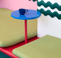Ensemble de mobilier commercial de restaurant au design élégant, table et chaises en fer colorées pour boulangerie, café, bar, et salon de thé Boba