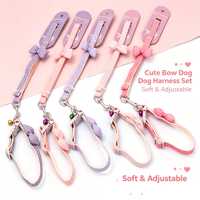 Ensemble laisse tressée pour chien et harnais de poitrine réglable, poignée rembourrée anti-torsion, kit de promenade pour chiens de taille moyenne à grande