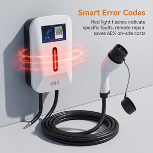 Station de recharge pour véhicules électriques intelligente <span class=keywords><strong>7</strong></span> <span class=keywords><strong>kW</strong></span>, murale, type 2, avec écran LED et contrôle par application avec carte RFID pour usage domestique - Product Image 3