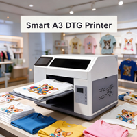 Imprimante de t-shirts Reeleyin intelligente entièrement automatique, facile à utiliser, impression directe, prend en charge le DIY en ligne H5, imprimante DTG à plat A3
