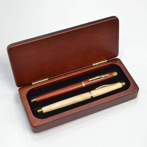 Настраиваемый, оптовая продажа, ручная роспись, элегантная деревянная авторучка из клена и розового дерева, подарочная коробка - Product Image 2