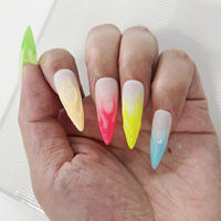 Kinnco Vente en gros de fournitures de gel pour la manucure Gel UV à tremper sous forme de vernis lumineux arc-en-ciel néon de marque privée pour l'été