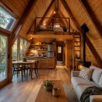 Maison mobile de luxe préfabriquée en forme de A, maison triangulaire à ossature métallique, maison conteneur au design moderne pour villas, complexes hôteliers et hôtels