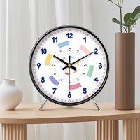Horloge de table analogique à pendule pour la petite enfance, décoration créative pour la salle de classe, apprentissage moderne, horloge de bureau pour chambre d'enfant