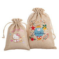 Sac à cordon personnalisé-pochette en jute sac en toile de jute pour graines grains de café coton lin-sac à provisions