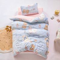 Ensemble de protection de couette en coton pour lit de bébé et enfant, drap-housse, housse de couette, taie d'oreiller, 400TC, écologique