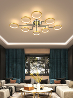 Lustre contemporain Simig Lighting pour plafond haut, luxe, anneaux circulaires LED, luminaire suspendu pour salon