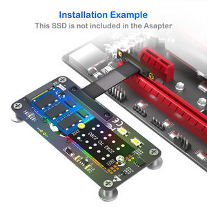 Adaptor M.2 NVMe SSD ke PCIe 1X Konverter 2230-2280 dengan LED RGB & Kipas Pendingin Ekspansi/Pengujian Penyimpanan Desktop Tersedia - Product Image 6